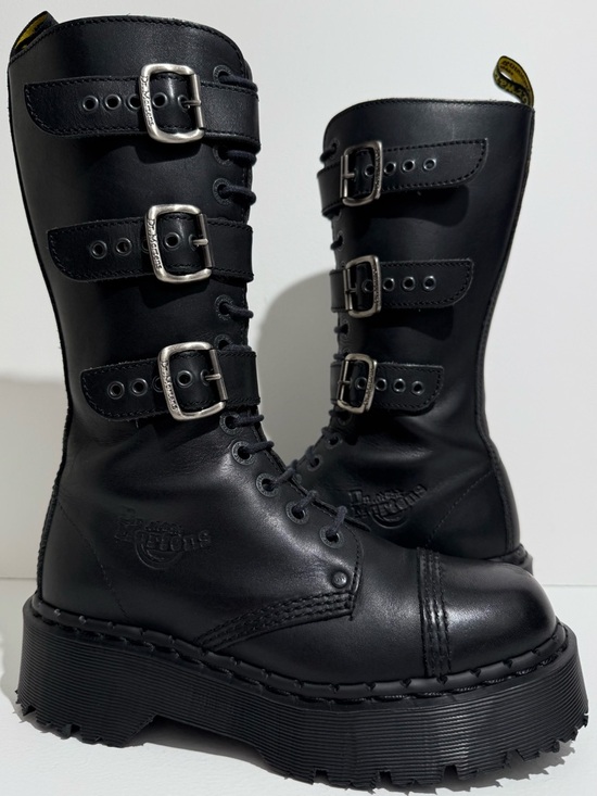 Dr. Martens Shoes - Vintage Dr. Martens 3A26 Holy Grail England Black Envy Platform Boots UK 4